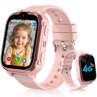 Smartwatch Kinder, 4G Kinder Smartwatch mit GPS und Telefon, Wasserdicht GPS Kinderuhr mit Anruffunktion Videoanruf SOS IP68 Handy Spiel Voice Chat Wecker Schulmodus Jungen Mädchen Student Geschenk