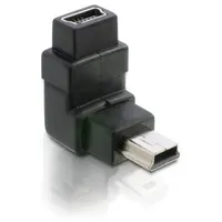 Delock USB 2.0 Adapter USB-B Mini USB-B Mini 5-pin, Schwarz