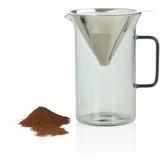 AdHoc Pour Over Kaffeebereiter Impact Filterkaffeebereiter 600 ml, transparent, grau
