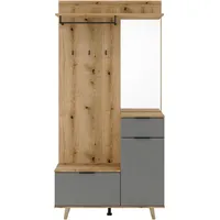 XORA Kompaktgarderobe NORDIC - B/H/T: ca. 100,00x204,00x40,00