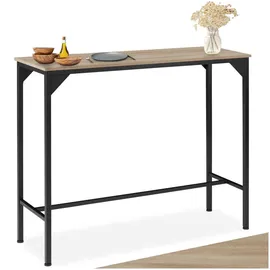 Tectake Bartisch Kerry 120 x 40 x 100,5 cm Eiche Sonoma/Naturfarben/Beton Optik