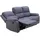 Femo Sofa 3-Sitzer FM-3231, Graublau - Mikrofaser - mit Relaxfunktion