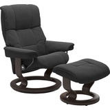 Stressless Relaxsessel STRESSLESS Mayfair Sessel Gr. Microfaser DINAMICA, Classic Base Wenge, Relaxfunktion-Drehfunktion-PlusTMSystem-Gleitsystem, B/H/T: 75 cm x 99 cm x 73 cm, grau (charcoal dinamica) Lesesessel und Relaxsessel