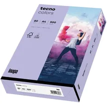 Inapa farbiges Druckerpapier, buntes Papier tecno Colors: 80 g/m2, A4, 2.500 Blatt (5x500), violett