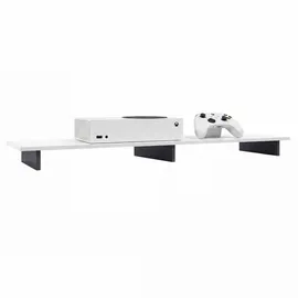 Vladon Game TV-Aufsatz 138,5 x 9,5 x 34,5 cm Weiß matt/Weiß Hochglanz MDF/Spanplatte
