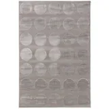 benuta Teppich Claire - Grau 200x300 cm - Minimalistischer Wohnzimmerteppich im Geometrischen Retro-stil - Pflegeleicht - Fußbodenheizung Geeignet