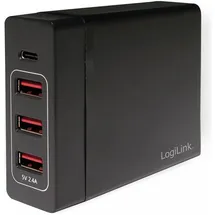 Logilink USB Tischladeadapter 3x USB-A + 1x USB-C 60W