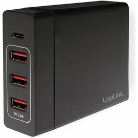 Logilink USB Tischladeadapter 3x USB-A + 1x USB-C 60W