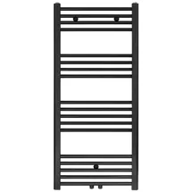 Belrad Badheizkörper 1200 x 500 mm 537 W schwarz matt Mittelventil
