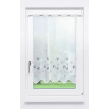 Lysel Scheibengardine Designblätter (Bx H) 96cm * 90cm Grau/Grau