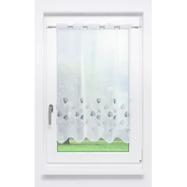 Lysel Scheibengardine Designblätter (Bx H) 96cm * 90cm Grau/Grau