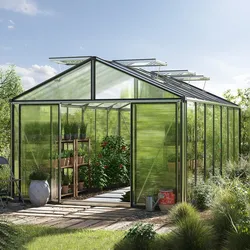 GFP Profi 311 x 534 cm Gewächshaus, Standardfarbe Aluminium Natur | Aktionsset - Profi 2 - (GFPV00231)