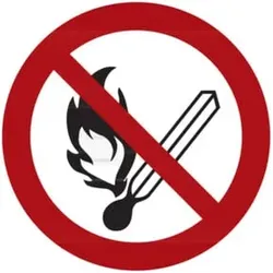 Verbotszeichen Feuer, offenes Licht und Rauchen verboten, Typ: 01300