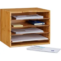 Relaxdays Briefständer braun