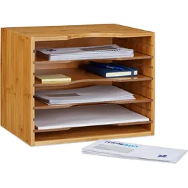 Relaxdays Briefständer braun