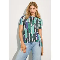 Cecil Print-Shirt mit All-Over Print grün M (40)