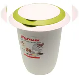Westmark Quirltopf mit zweigeteiltem Deckel, 1 l, weiß/apfelgrün, 3151227A