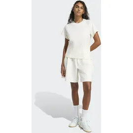 adidas T-Shirt ADIDAS SPORTSWEAR "SOFT LUXUS", Damen, Gr. XXL, sanftes weiß, Obermaterial: 100% Baumwolle, Rundhals, Shirts T-Shirt