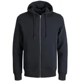 JACK & JONES JJEBRADLEY SWEAT HALF ZIP Herren Schwarz M