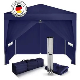Kronenburg Handel Faltpavillon 2 x 2 m inkl. 4 Seitenteile Blau