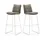 MCA Furniture Barhocker 2er Set 110 x 54 cm Braun