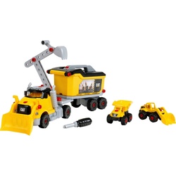 Klein Spielzeug-LKW Cat® - Schraubtruck Set 4in1, (Set, 96-tlg) gelb