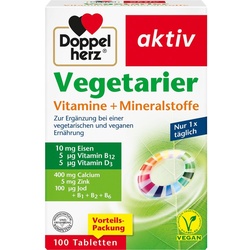 Doppelherz Vegetarier Vitamine+mineralstoffe Aktiv 100 ST
