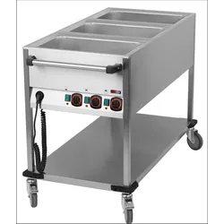 RM GASTRO Bain-Marie-Wagen-Fahrbar 3x GN 1/1