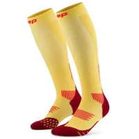 CEP Run Lange Socken - Marigold / Burgundy -