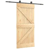 vidaXL Schiebetür rechts 95 x 210 cm Braun/Schwarz