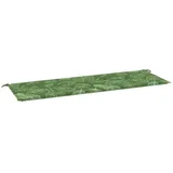 vidaXL Gartenbank-Auflage Blattmuster 150x50x3 cm Oxford-Gewebe