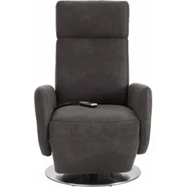 PLACES OF STYLE Relaxsessel PLACES OF STYLE "Kobra", grau (anthrazit), B:71cm H:108cm T:82cm, Luxus-Kunstleder;NaturLEDER (echtes Rindsleder);Luxus-Microfaser Vintageoptik (100% Polyester), kein typischer Microfaser Bezug, Sessel, Relaxsessel, in Größe S, wahlweise mit