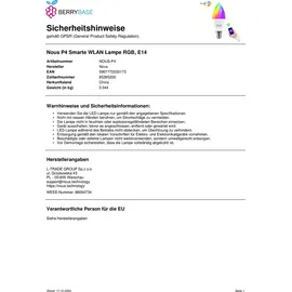 Nous Smart Light Lampe 5 W E14 RGB