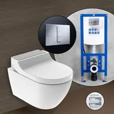 Geberit AquaClean Tuma Comfort Komplett-SET Dusch-WC mit neeos Vorwandelement,, 146290FW1+16791CR#SET, Comfort