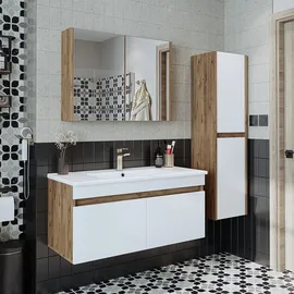 roomartstore.de Atria 85 Hochschrank 35 x 85 cm Eiche Holz