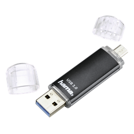 Hama FlashPen Laeta Twin 16 GB schwarz USB 3.0 00123998