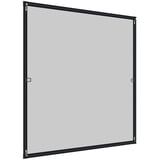 Powertec Insektenschutz Rahmen Fenster Plus, Fiberglasgewebe mit Aluminiumrahmen, Fliegengitter, Selbstbausatz ohne bohren, 100 x 120 cm, anthrazit