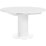 Mäusbacher Esstisch, rund, Untergestell Säule weiß