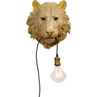 Kare DESIGN Wandleuchte Animal Tiger Head Polyresin Gold