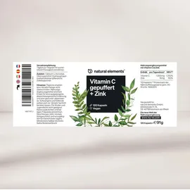 Natural Elements Vitamin C Gepuffert mit Zink Kapseln 91 g