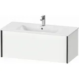 Duravit XViu Waschtisch-Unterschrank XV40270B218 101 x 40 x 48 cm, weiß matt, 1 Auszug, wandhängend, schwarz matt