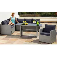 Merxx Chicago Lounge-Set 7 Personen grau