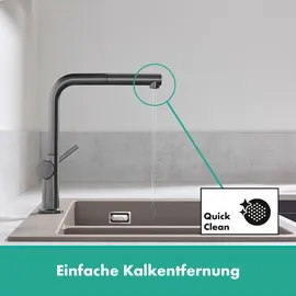 Hansgrohe Talis M54 270 1jet Ausziehauslauf brushed black chrome 72809340