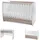 Lorelli Babybett Dream 60 x 120 cm umbaubar Schreibtisch Kinderbett Schaukelbett grau weiß