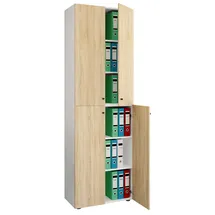 VCM Lona Aktenschrank 70 x 40 x 220 cm braun