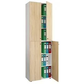 VCM Lona Aktenschrank 70 x 40 x 220 cm braun