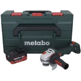Metabo WB 18 LT BL 11-125 Quick Akku Winkelschleifer 18 V 125 mm Brushless + 1x Akku 10,0 Ah + metaBOX - ohne Ladegerät