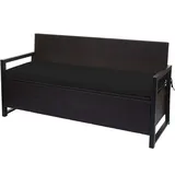 Mendler HWC-F39 3er Sitzbank 150 x 60 x 85 cm Braun