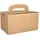 Papstar Lunch-Boxen Pappe eckig 12,5 cm x 15,5 cm x 22,5 cm 20 St. Braun