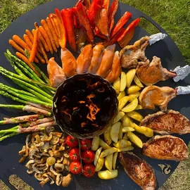 Grillrost.com Das Original Feuerplatte Ø 100 cm 6 mm schwarz